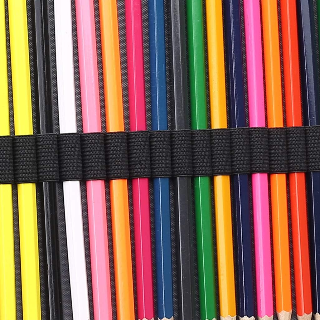Shulaner Estuche organizador de lápices de colores PU de gran capacidad portátil para lápices 96 ranuras Portalápices