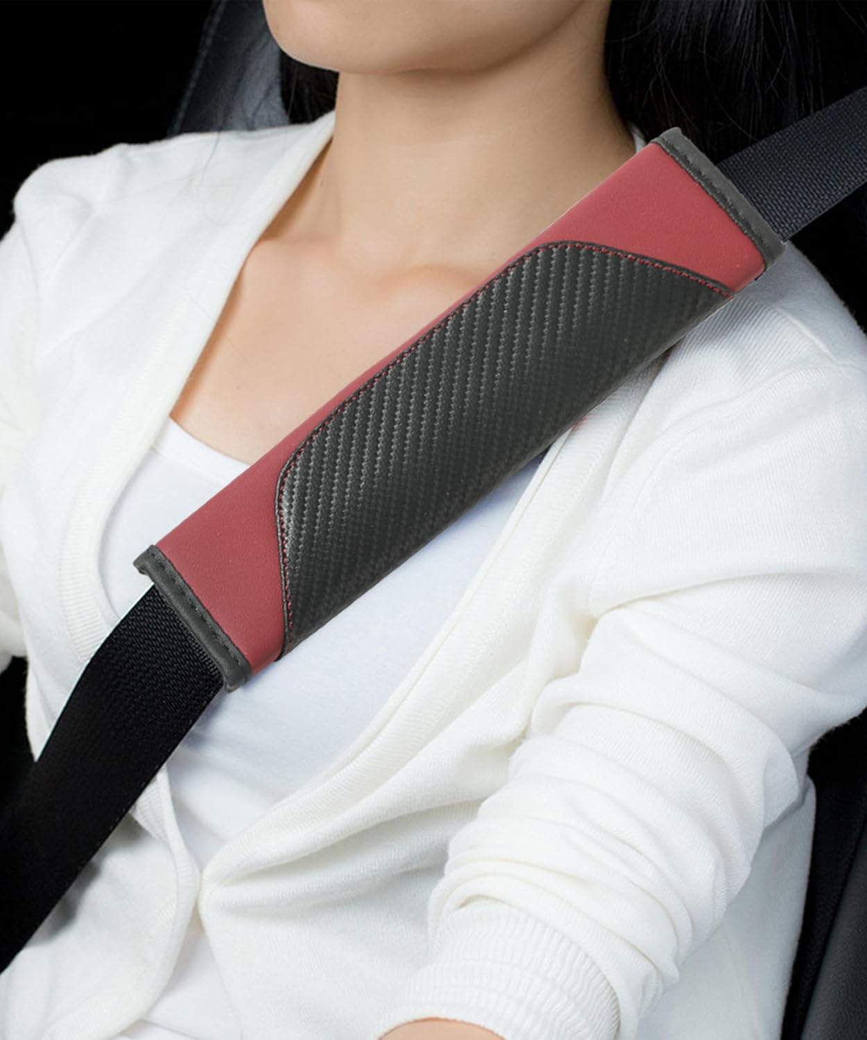 RACOONA Funda para cinturón de seguridad, fundas para cinturón de seguridad, accesorios de automóvil, almohadilla de hombro para cinturón de