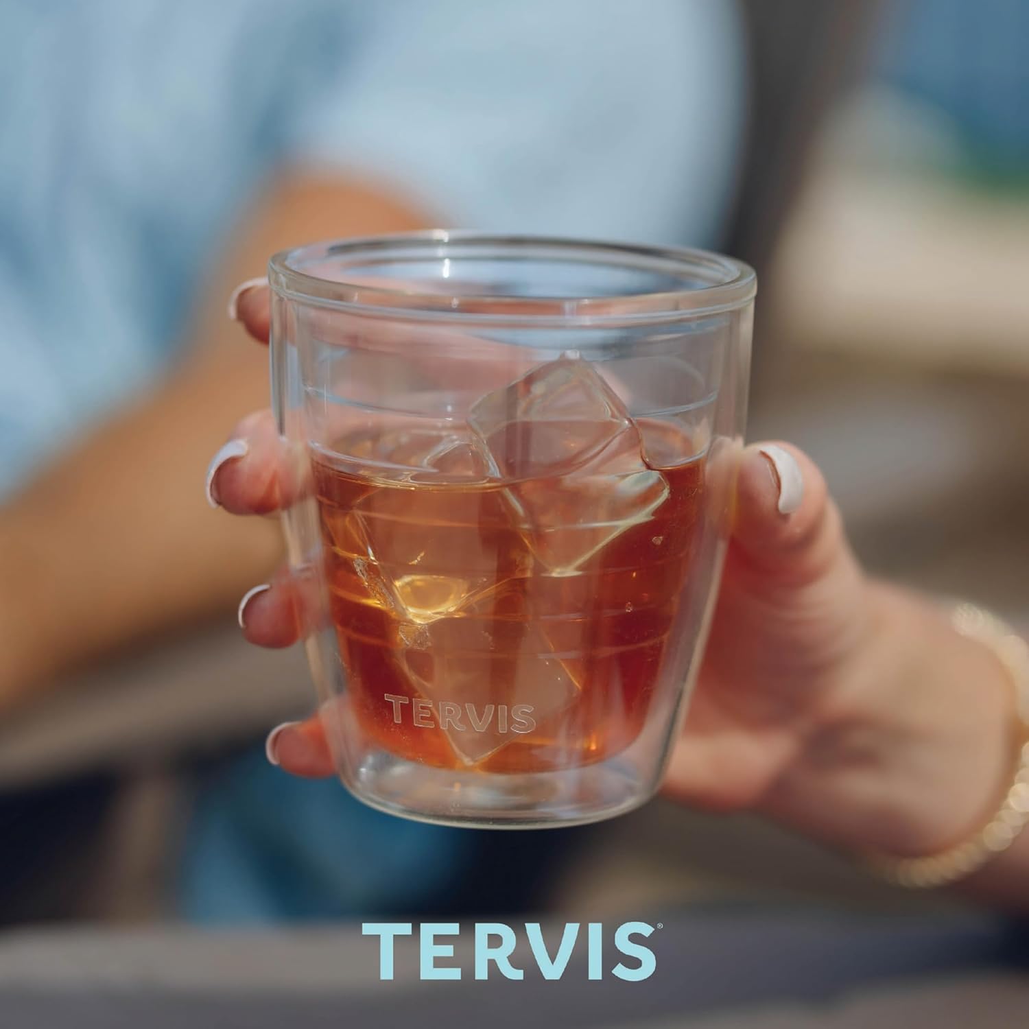 Tervis Barefoot Beach Collection Cool Blue – Vaso aislado (12 onzas)