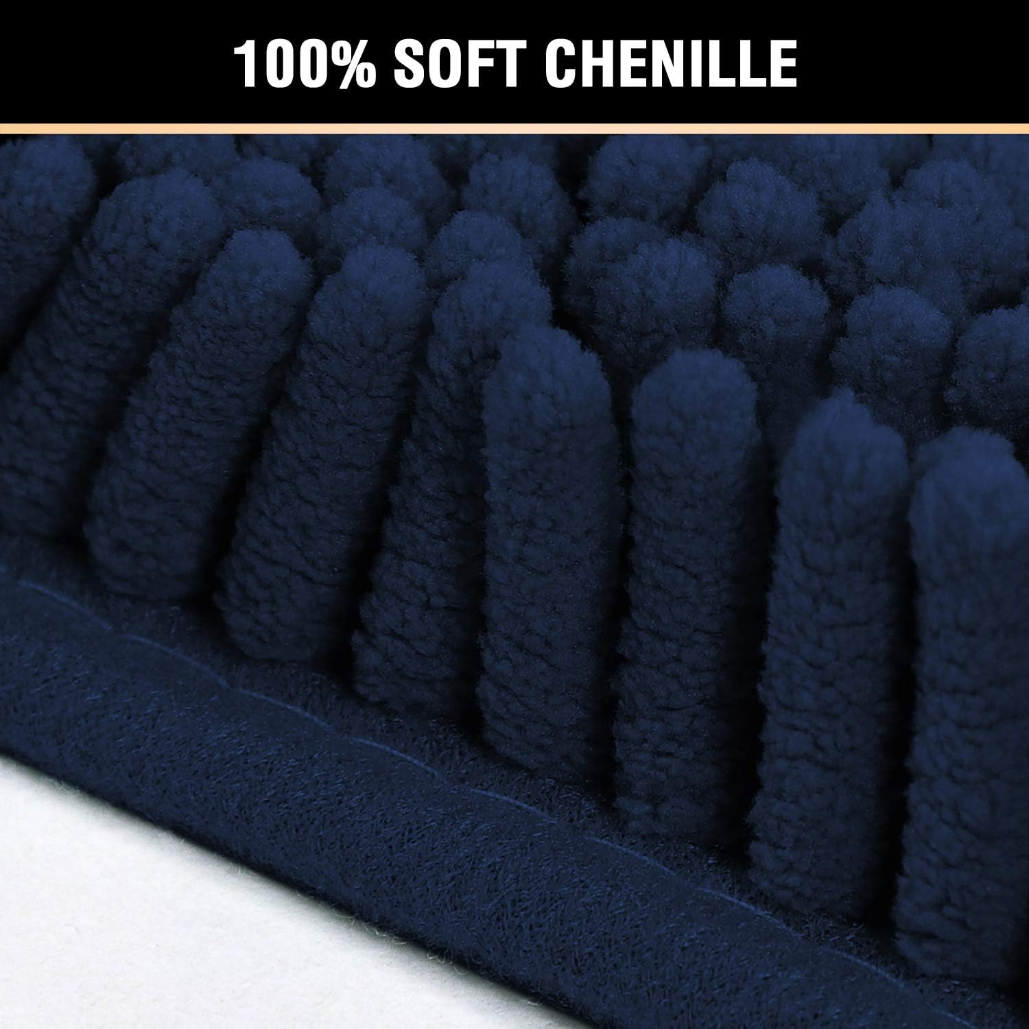 Juego de tapetes de baño de microfibra afelpada, alfombrilla de felpilla, ultrasuave, lavable, secado rápido, absorbente, para dormitorio, cocina,