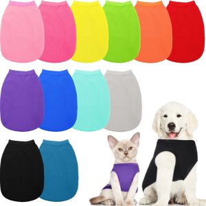 24 camisas para perro, camiseta en blanco para perros pequeños, camisas lisas para cachorros, gatos, ropa de verano para mascotas (L) 24 camisas para perro, camiseta en blanco para perros pequeños, camisas lisas para cachorros, gatos, ropa de verano para mascotas (L)