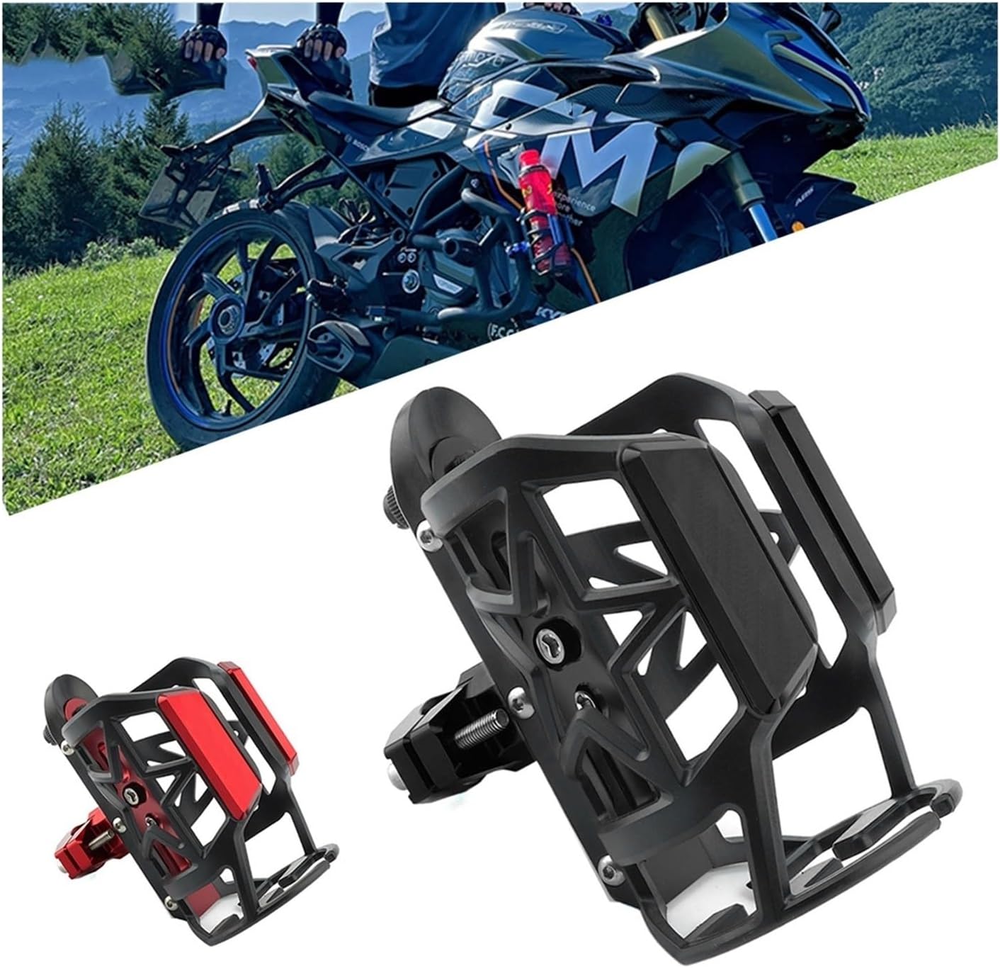 Univesal – Portavasos de motocicleta para Suzuki V-Strom 650 DL650 VSTROM 2007-2023, accesorios CNC para motocicleta, soporte para botellas de agua