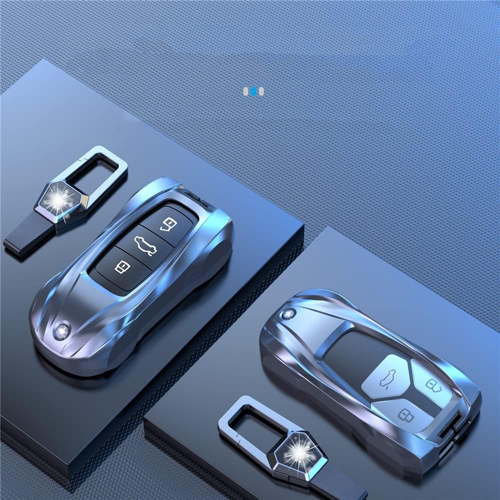 Funda de metal de aleación de zinc para llavero remoto sin llave para Audi A4 A5 A6 A6L A7 A8 Q5 Q8 R8 RS4 RS5 RS6 RS7 S4 S5 S6 S7 S8