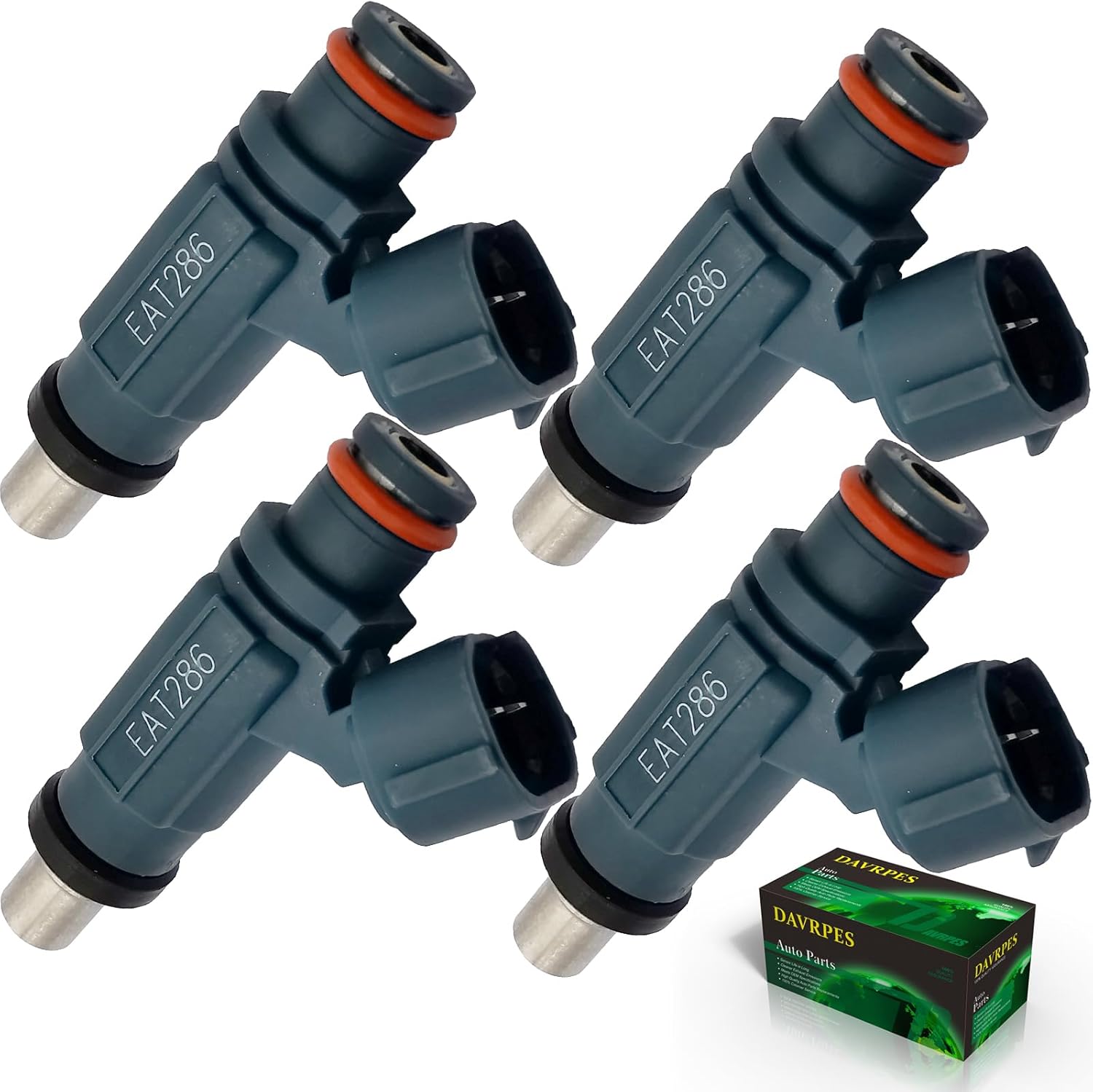 DAVRPES 4 inyectores de combustible EAT286 repuesto de boquilla de pulverización de combustible para Kawasaki Ninja ZX-14 ZX-10R 2006-2007 para