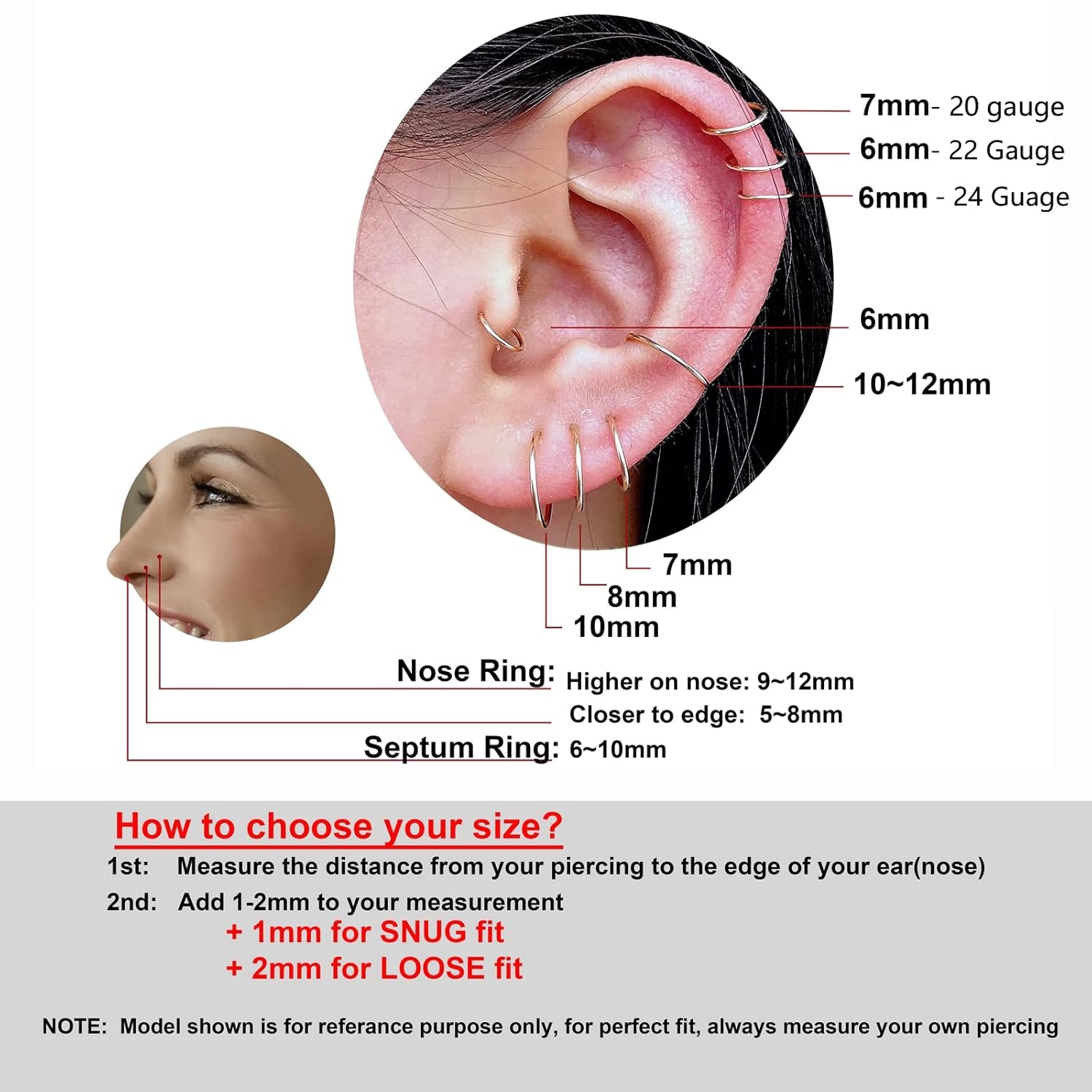 925 Sterling Silver Cartilage Helix Tragus Earring Small Huggie Hoop Earrings for Women Piercing Jewelry