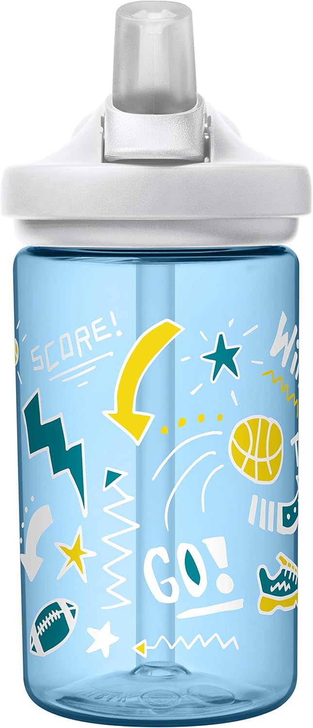 CamelBak Eddy+ Kids Botella de agua sin BPA con popote, 14 onzas  414 ml.