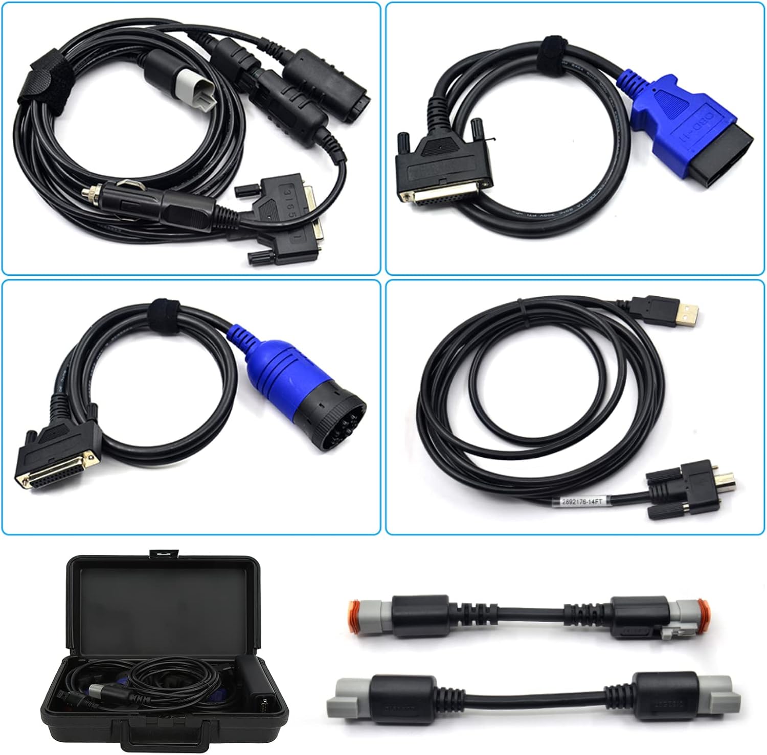 Herramienta de escaneo de diagnóstico resistente, para kit de adaptador de enlace de datos en línea 6 escáner OBD2 para Cummins Engine J1939 J1708