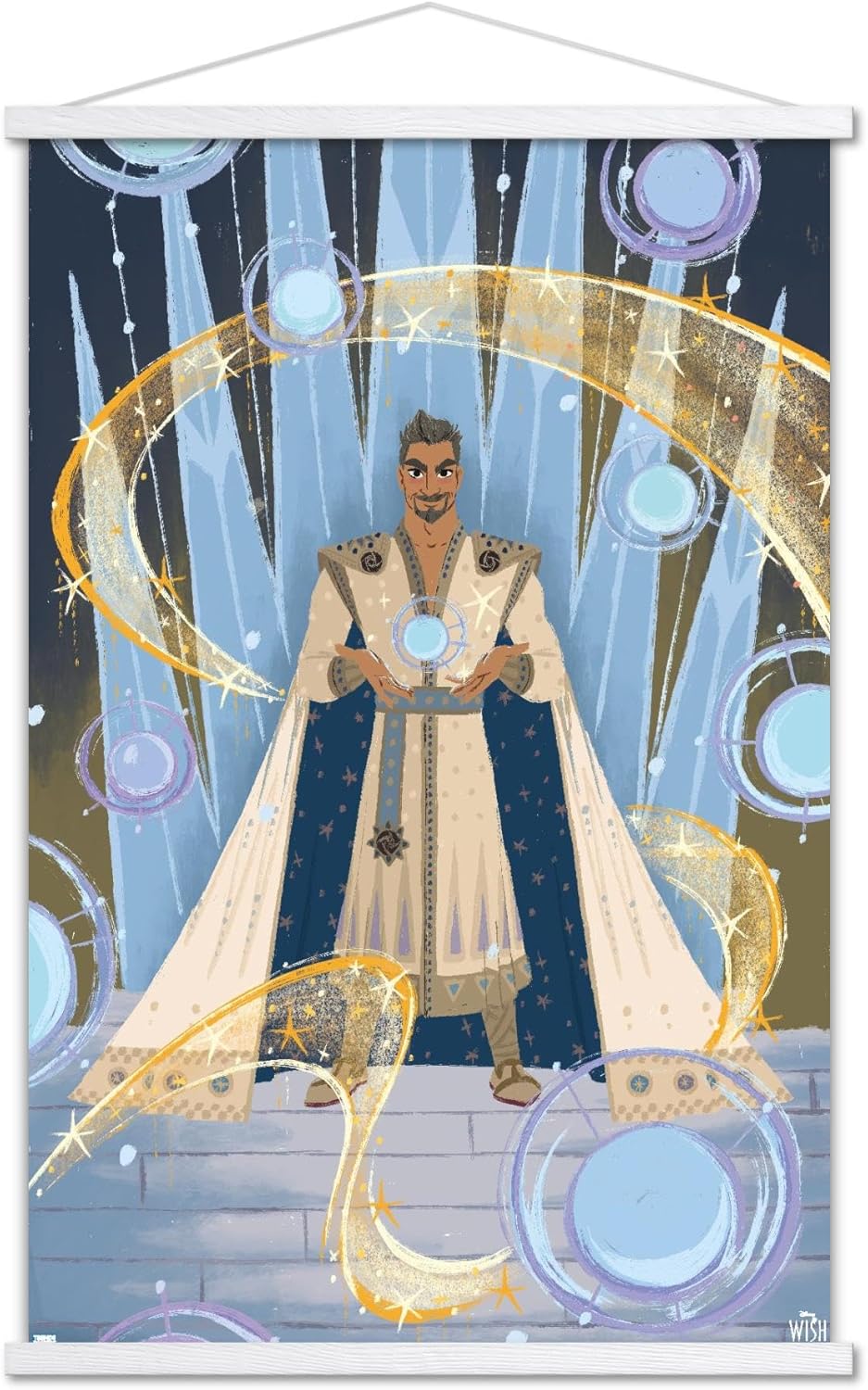Trends International Disney Wish – Póster de collage de 4 (King Magnifico), póster de pared, 22.37 x 34.00 pulgadas, impresión premium y paquete de