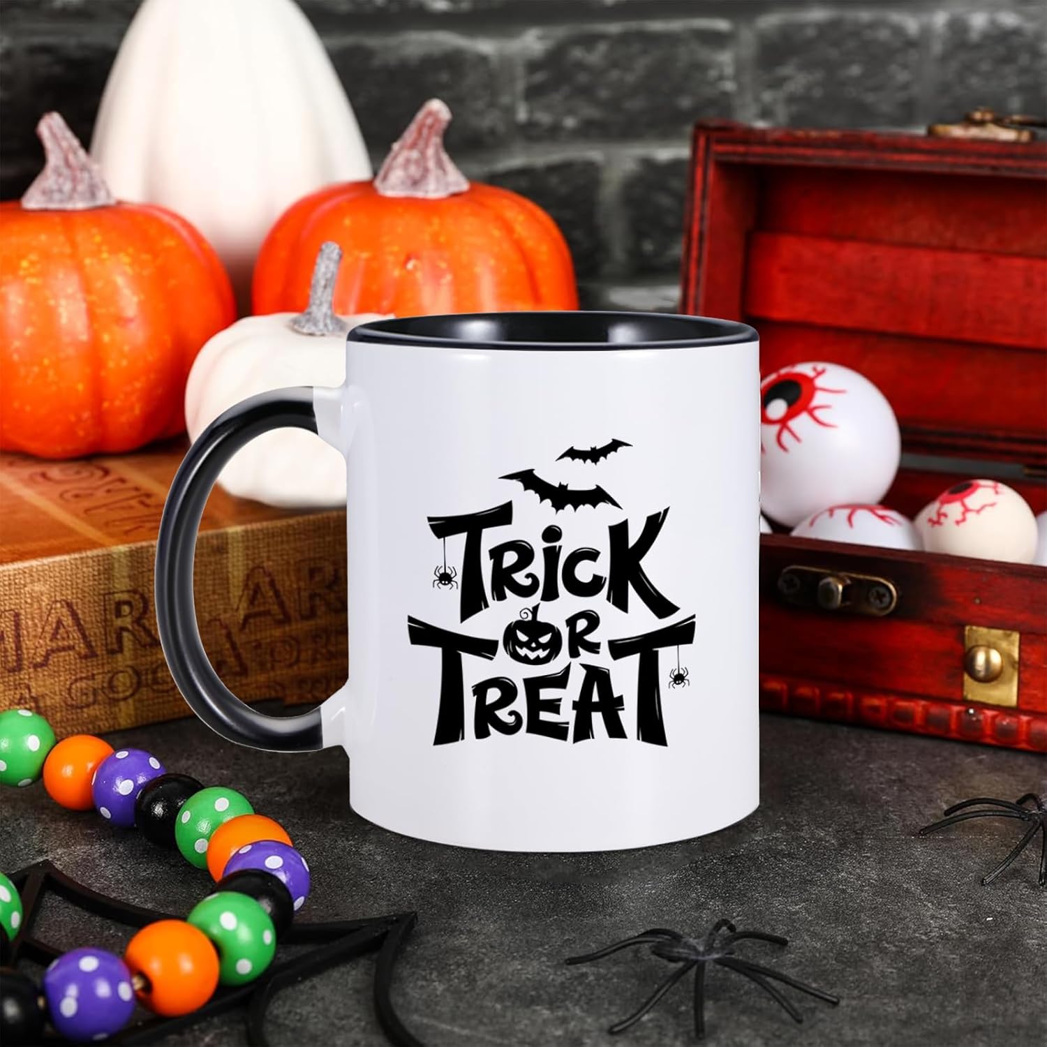 Taza de café personalizada de Halloween, con foto e imagen, logotipo, texto, regalos personalizados para Halloween, Navidad, cumpleaños, novio,