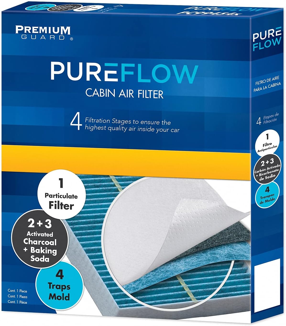 Filtro de aire de cabina Pureflow PC9958X  Compatible con Chevrolet Suburban 2020-19, Cadillac Escalade ESV 2020-15