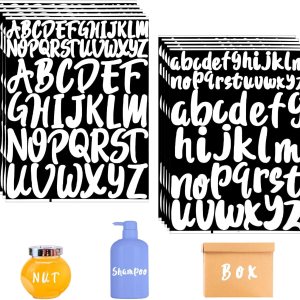 10 hojas de calcomanías de letras de vinilo impermeables, de 1 pulgada y 2 pulgadas, autoadhesivas, letras minúsculas, calcomanías para 10 hojas de calcomanías de letras de vinilo impermeables, de 1 pulgada y 2 pulgadas, autoadhesivas, letras minúsculas, calcomanías para