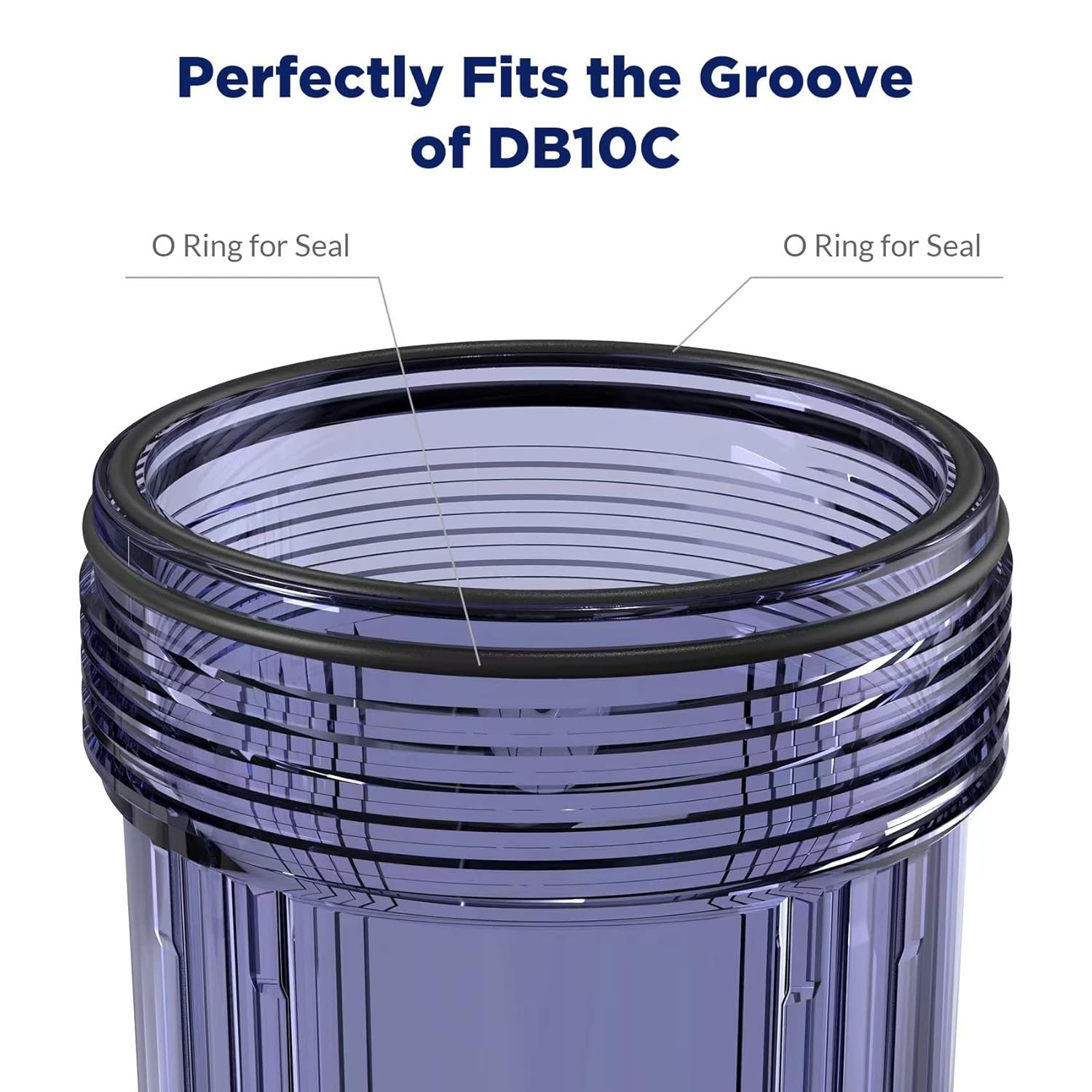 SimPure DB10C (no para DB10DB20 y DB10P) Reemplazo de junta tórica, sellos, juntas, carcasa de filtro de agua para toda la casa, estándar BB 10 x