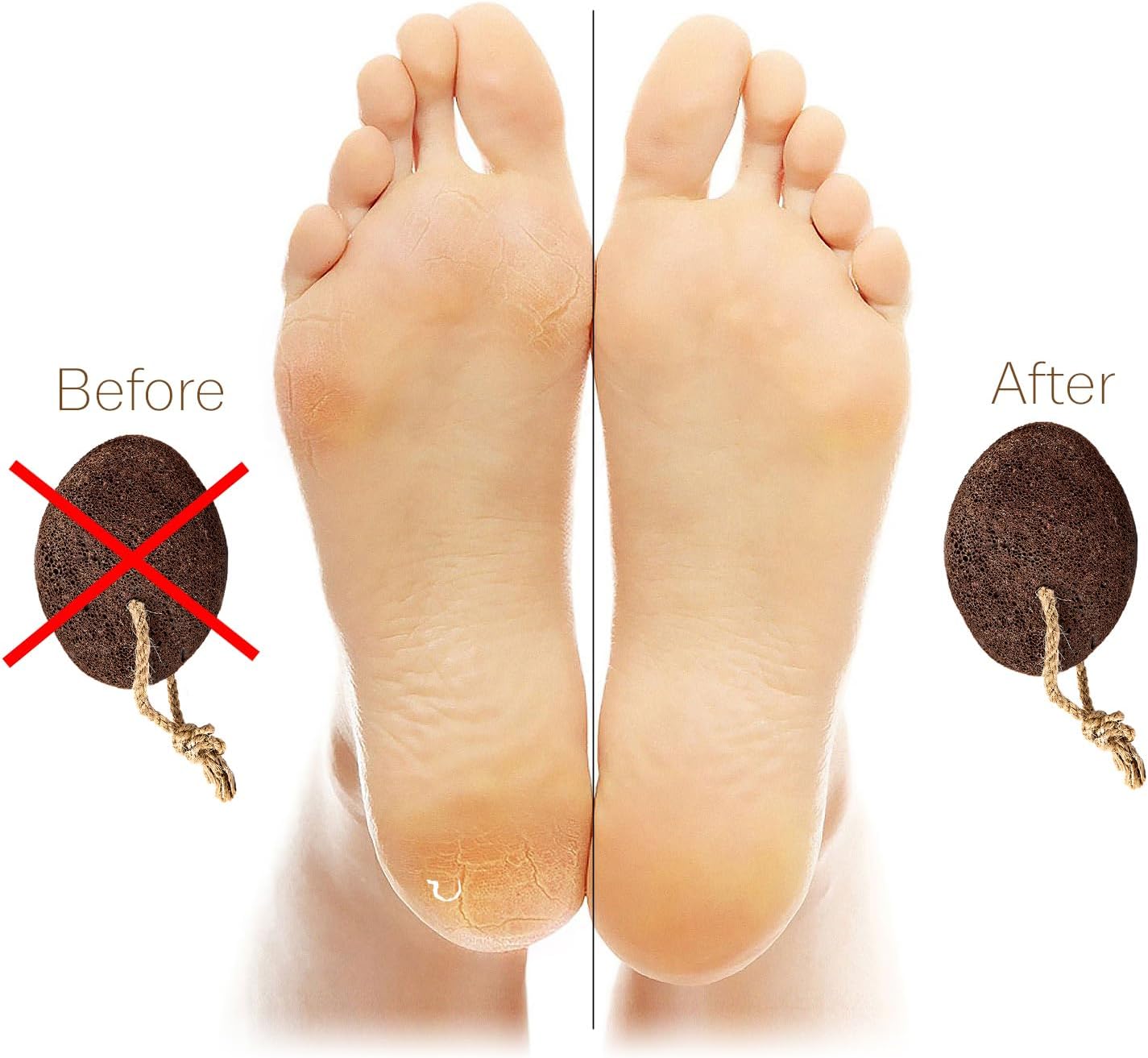 Piedra pómez  Natural Earth Lava Brown  Removedor de maíz para pies talones y palma  Herramienta de exfoliación de pedicura  Limpiador de piel