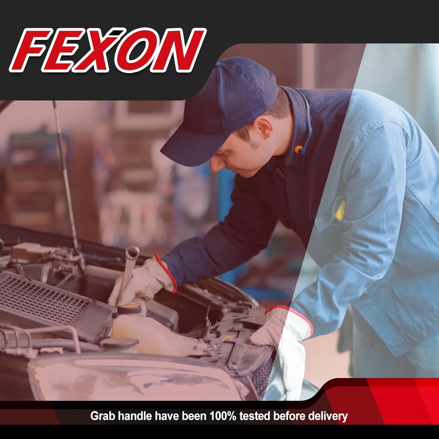 FEXON Moldura de mango de agarre para el lado del conductor y del pasajero delantero compatible con Dodge Ram 1500 2500 3500 Pickup Truck 2002-2010