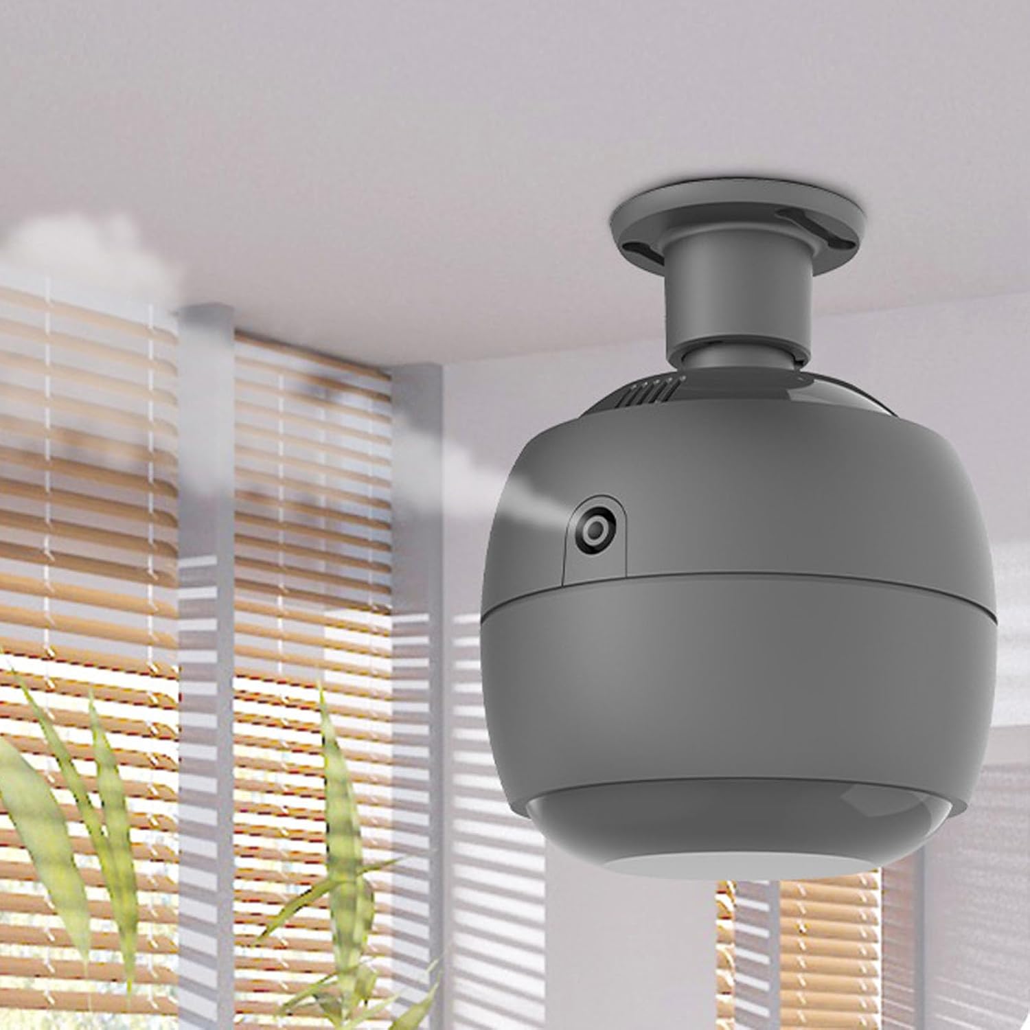 Difusor de aceite esencial montado en el techo, máquina de aire con aroma WiFi con función, funcionamiento silencioso para oficina en casa (enchufe