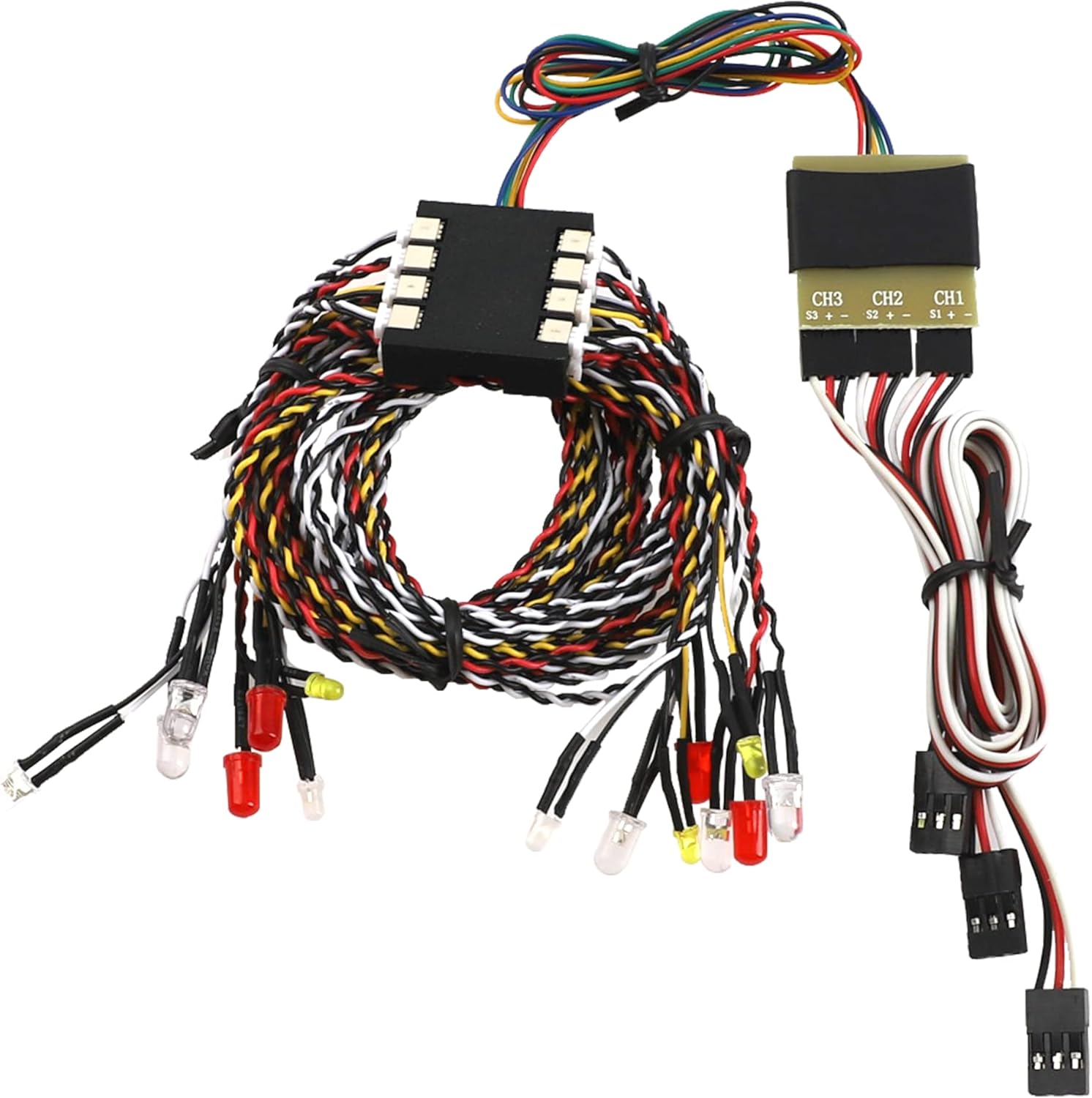 ShareGoo – Sistema de luces LED para automóvil a control remoto, intermitente, freno, faro trasero, luz trasera, luces antiniebla, grupo compatible