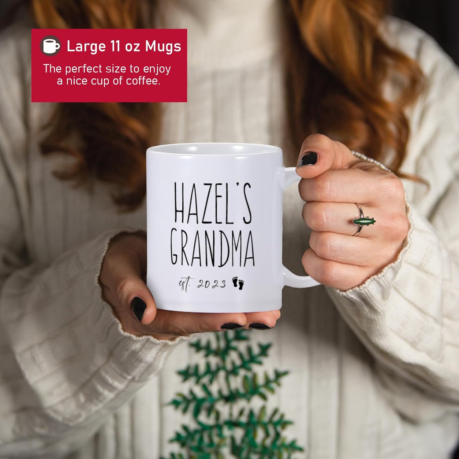 Taza personalizada con texto en inglés “Promoted To Grandma 2023”, regalos para la abuela por primera vez, anuncio de embarazo para abuela,