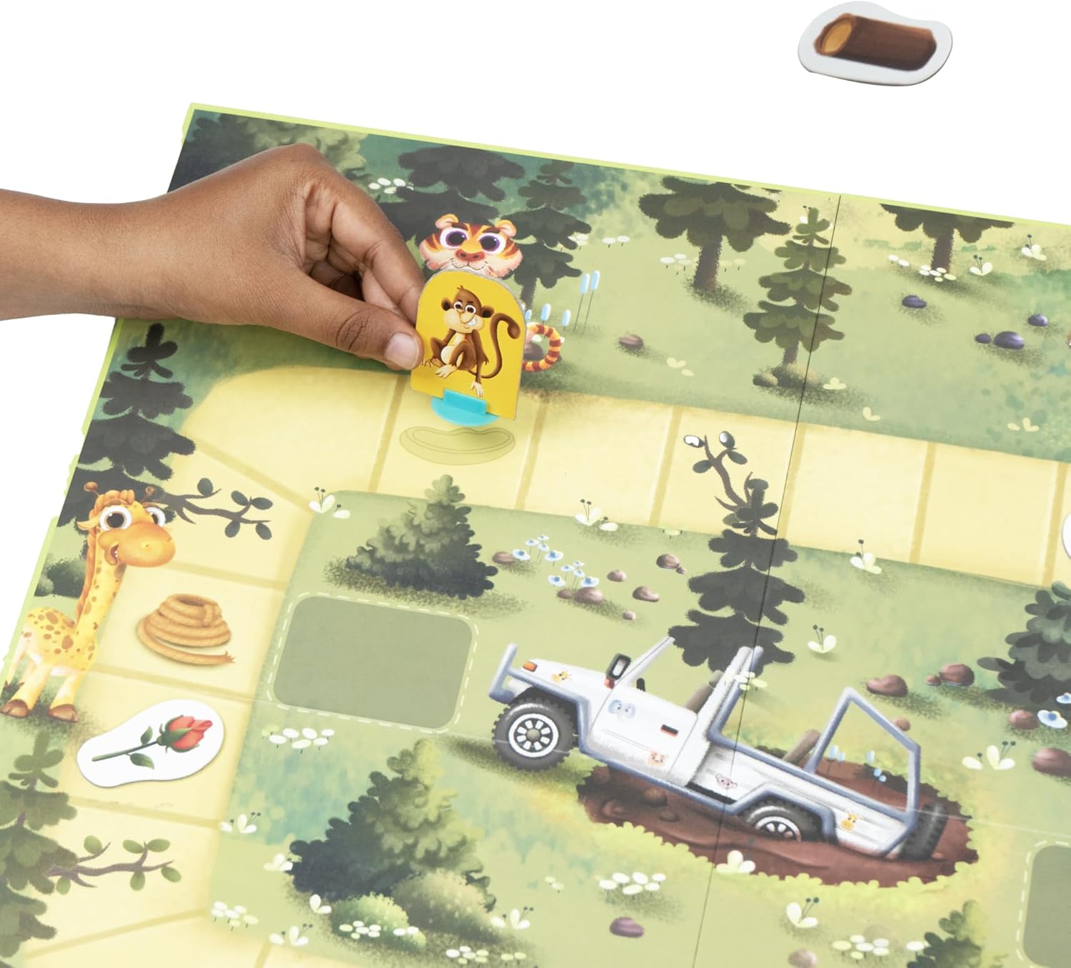 Safari Escape – Juego de mesa Monkey on the Loose Dodge The Mischievous Monkey, maniobra desafíos y completa la misión de alimentación de animales