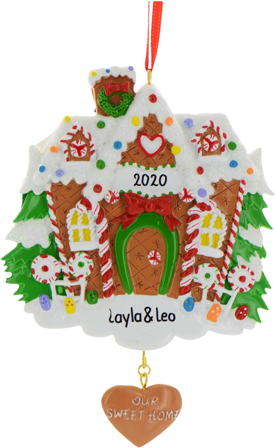 Adorno personalizado de casa de jengibre 2022  Colgante de pared de casa de jengibre  Adornos de casa de jengibre para árbol de Navidad  Nuestro