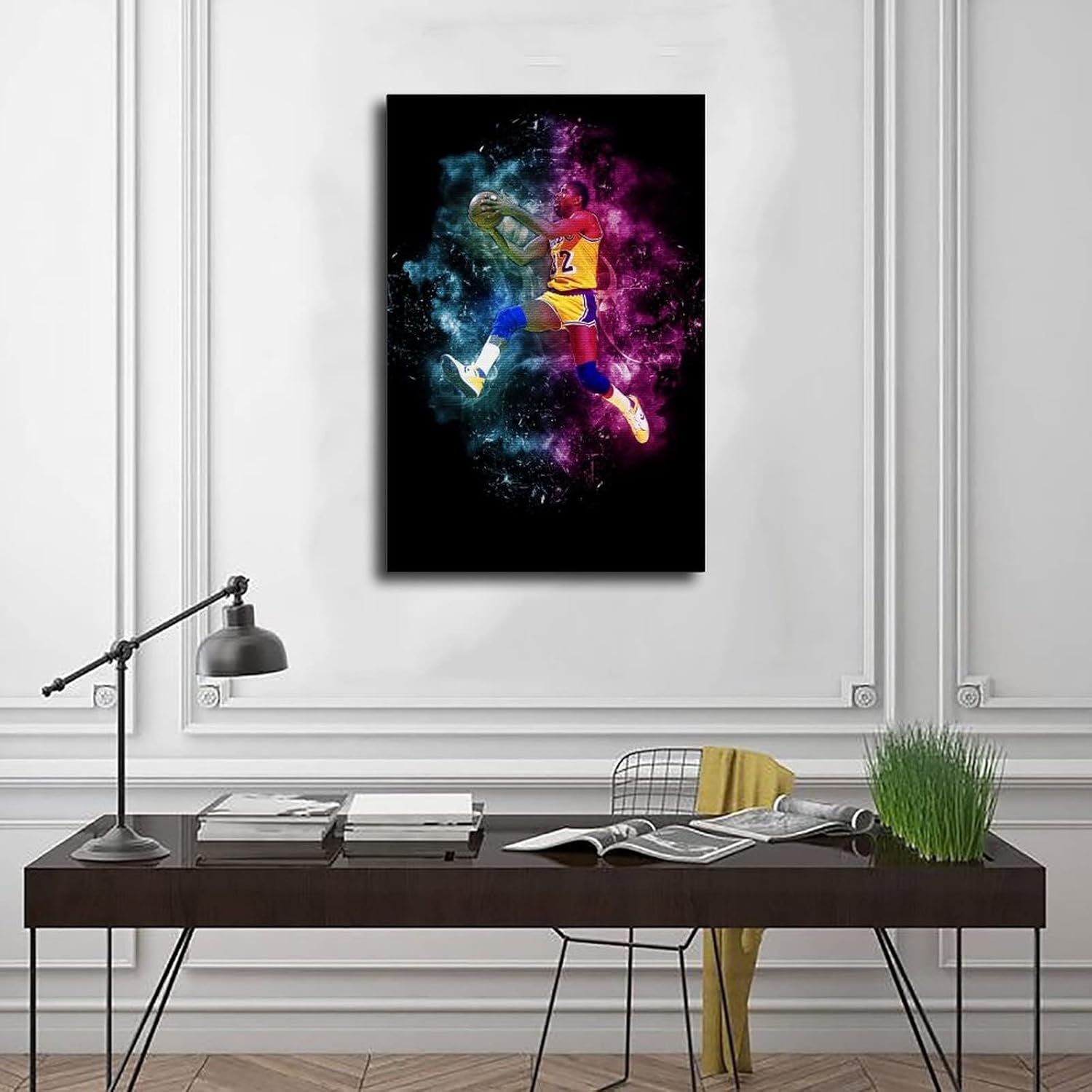 QIANC Magic Johnson – Póster de 11 lienzos para decoración de dormitorio, paisaje deportivo, oficina, habitación, regalo, sin marco 12 x 18 pulgadas