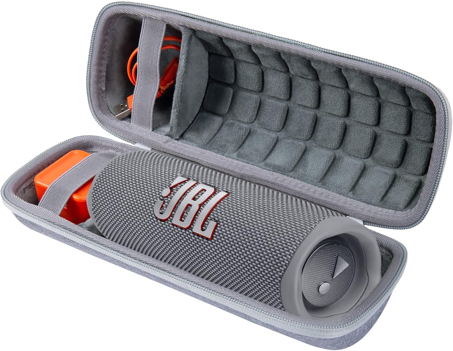 co2CREA Funda de viaje rígida de repuesto para altavoz Bluetooth portátil impermeable JBL Flip 6 FLIP 5 (estuche gris)