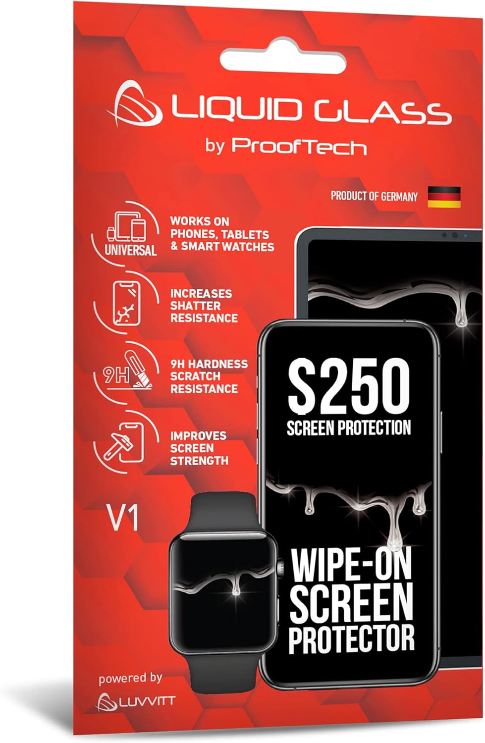 Luvvitt Protector de pantalla de vidrio líquido con protección de pantalla de $250 – Revestimiento resistente a los arañazos para todos los