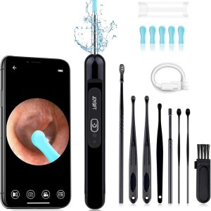 Joygift Cámara de eliminación de cera de oído, recientemente actualizado 1080P, con lente impermeable IP67, 6 luces LED, kit de cuidado de oídos de Joygift Cámara de eliminación de cera de oído, recientemente actualizado 1080P, con lente impermeable IP67, 6 luces LED, kit de cuidado de oídos de