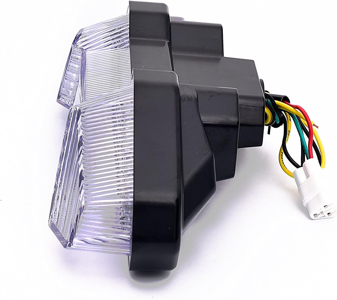 TP Motorcycle 2nd Generation LED Brake Tail Light Clear Lens with Integrated Turn Signal Fit For Yamaha 2017-2020 FZ-10,MT-10,2014-2016