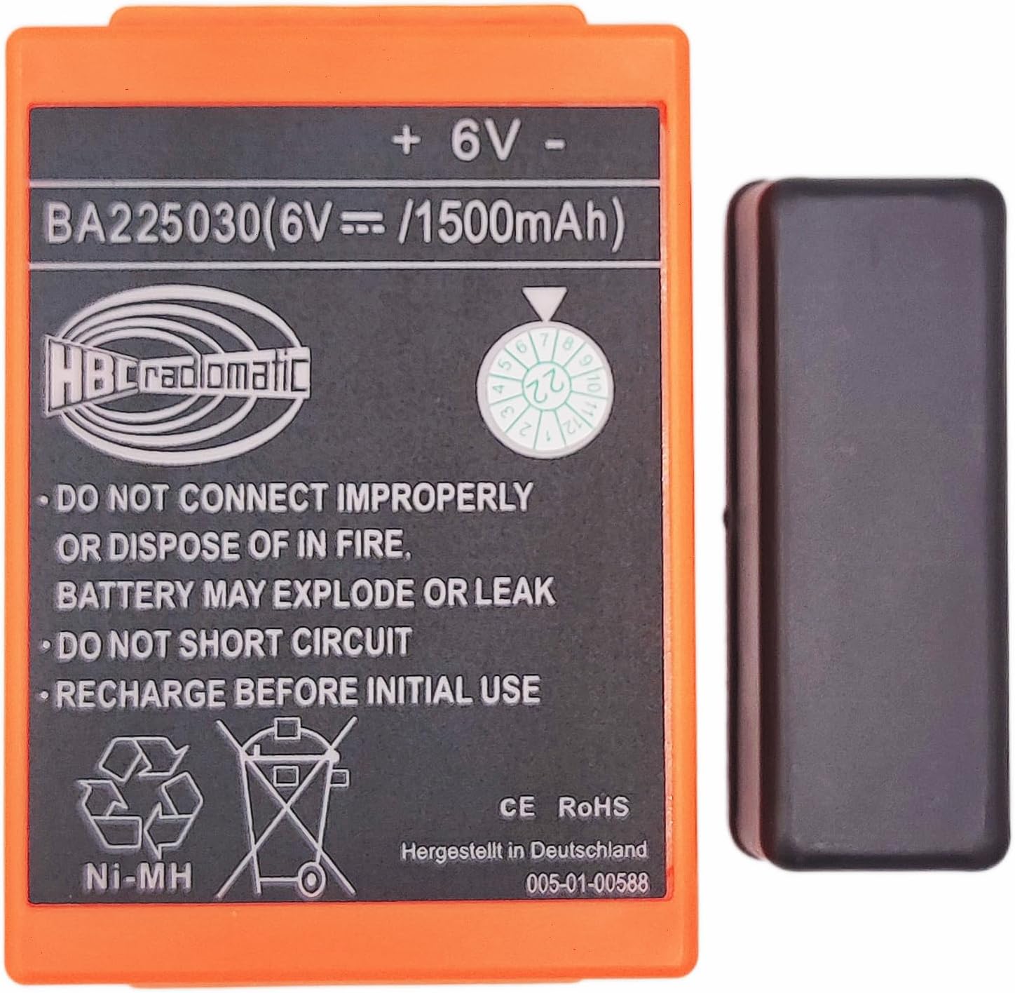 (5 unidades BA225030 Ni-Mh 6V 2100mAh Batería recargable HBC Radiomatic Battery BA225030 para HBC Crane Control Remoto Bomba Camión Batería