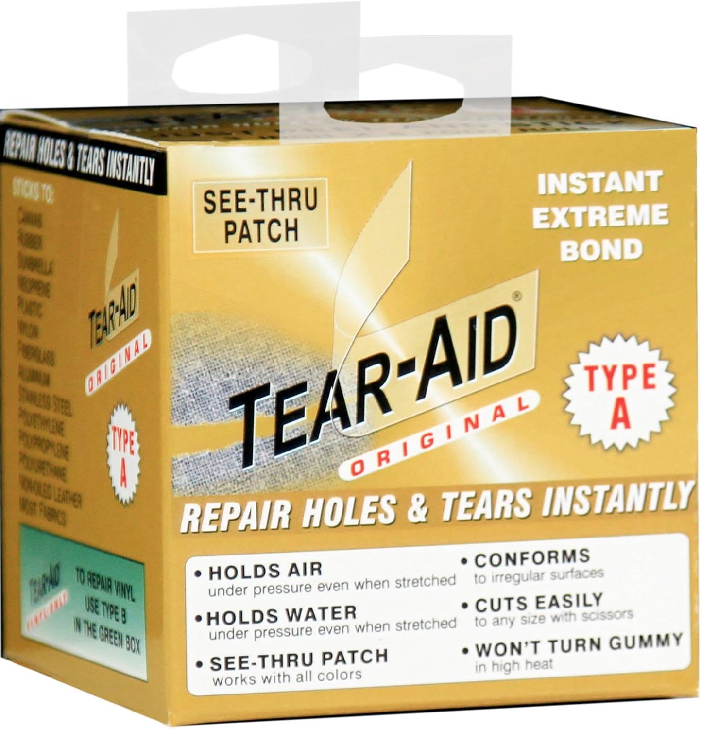 Tear-Aid Kit de reparación, rollo de parche para telas Tipo A