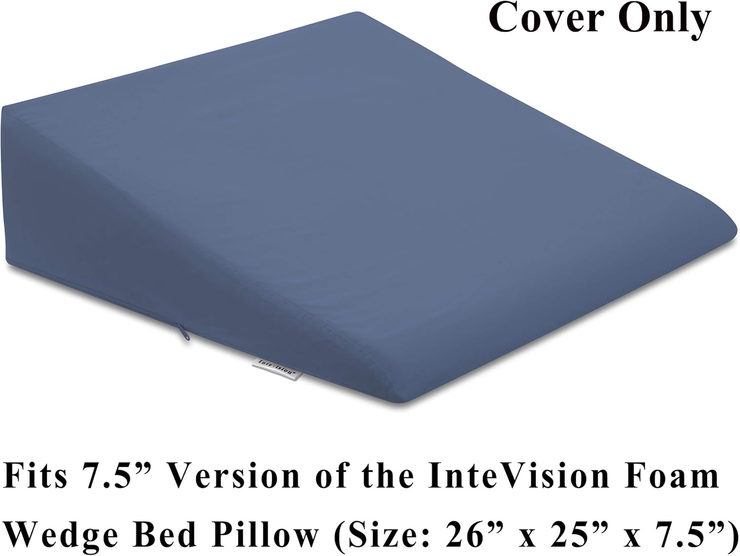 InteVision Funda de almohada de 400 hilos, 100% algodón egipcio. Diseñada para adaptarse a la versión de 7.5 pulgadas de la almohada de espuma