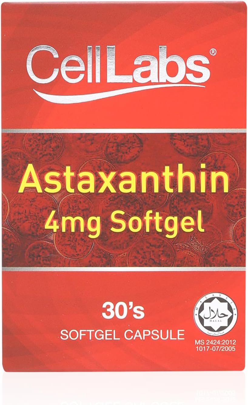 AstaReal Astaxantina Softgel (4 mg x 30 cápsulas), apoya la salud de los ojos, el cerebro y la piel, mejora el sistema inmunológico y la salud de