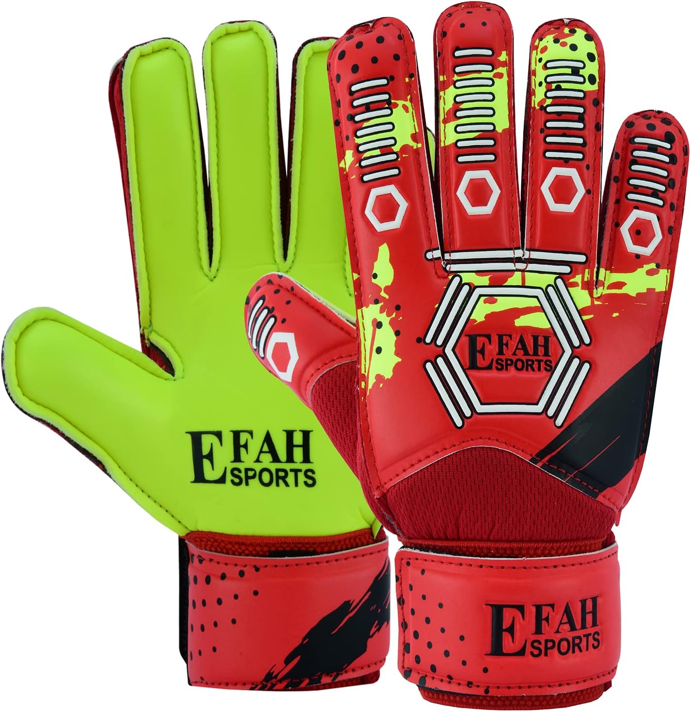 Guantes de portero de fútbol para niños y jóvenes, guantes de portero de fútbol con palmas de agarre fuerte