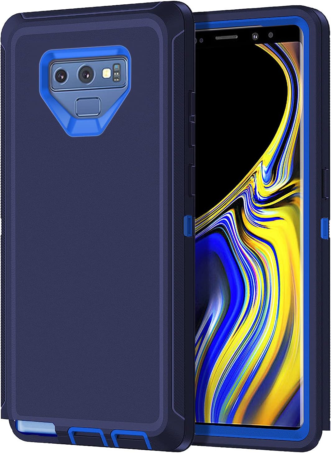 I-HONVA Funda para Galaxy Note 9 a prueba de golpes, a prueba de polvo y caídas, 3 capas de protección de cuerpo completo sin protector de pantalla,