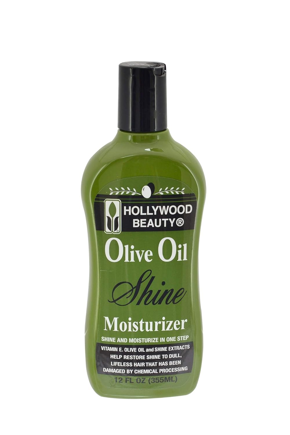 Hollywood Beauty aceite, oliva, crema hidratante brillante, blanco, 2 fl oz