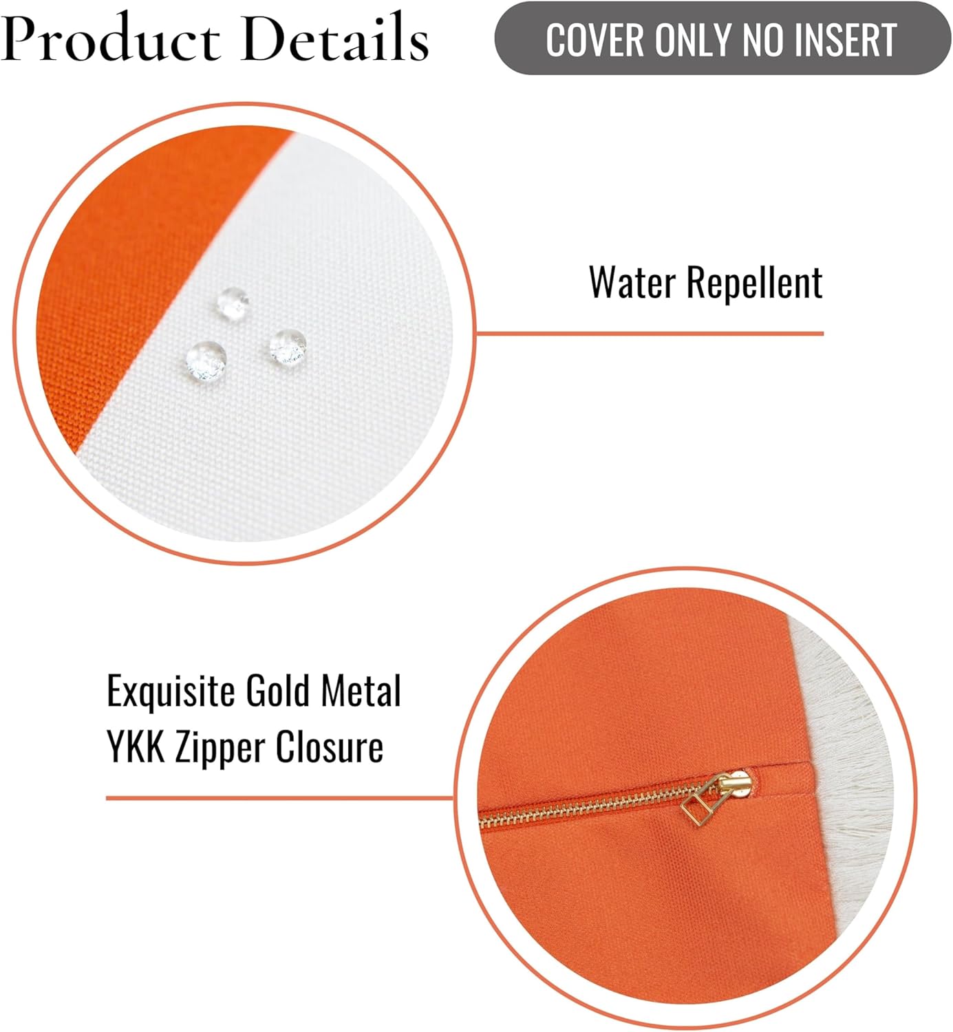 Hofdeco Premium Funda de almohada otoñal para patio interior y exterior, 20 x 20 pulgadas, repelente al agua para patio trasero, sofá, flecos de