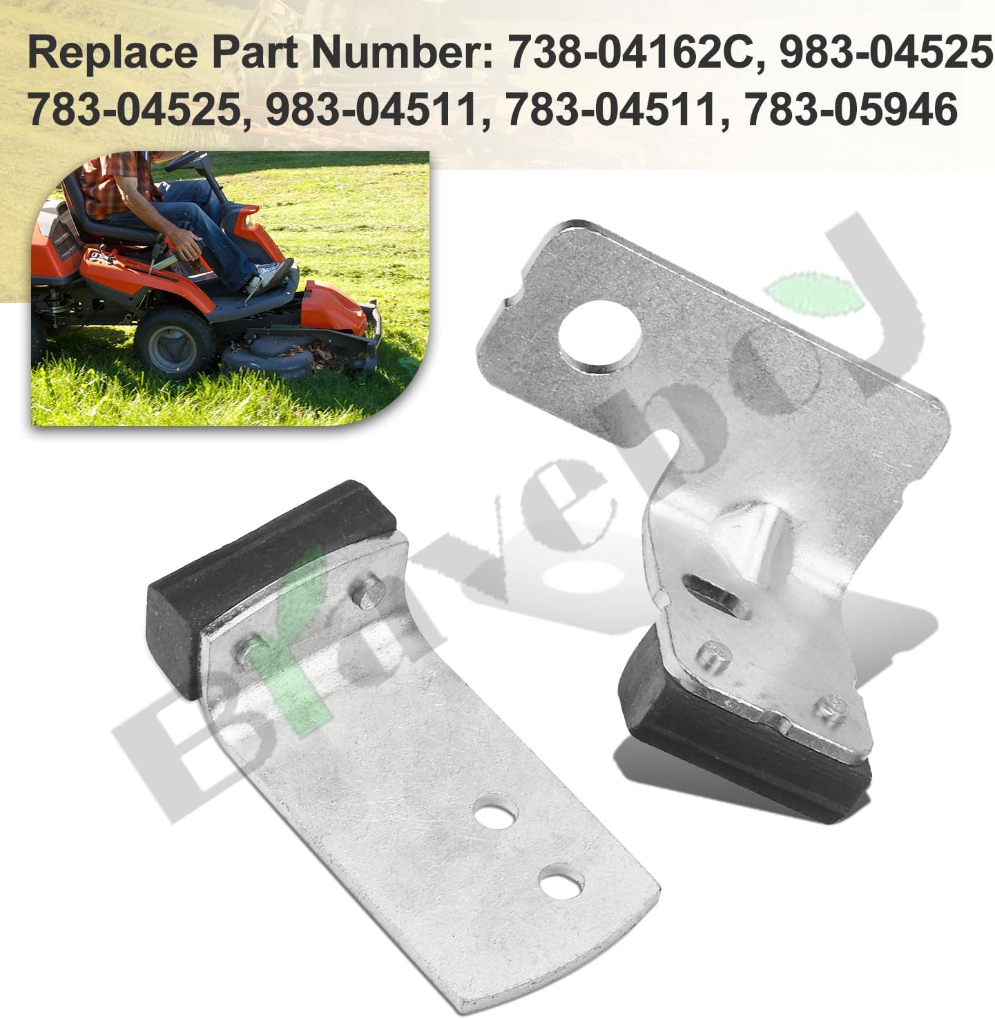 983-04511 y 983-04525 Conjunto de freno, 783-05946 Soporte de pivote tensor, 738-04162C Espaciador de hombro para 42 Craftsman cortacésped, para