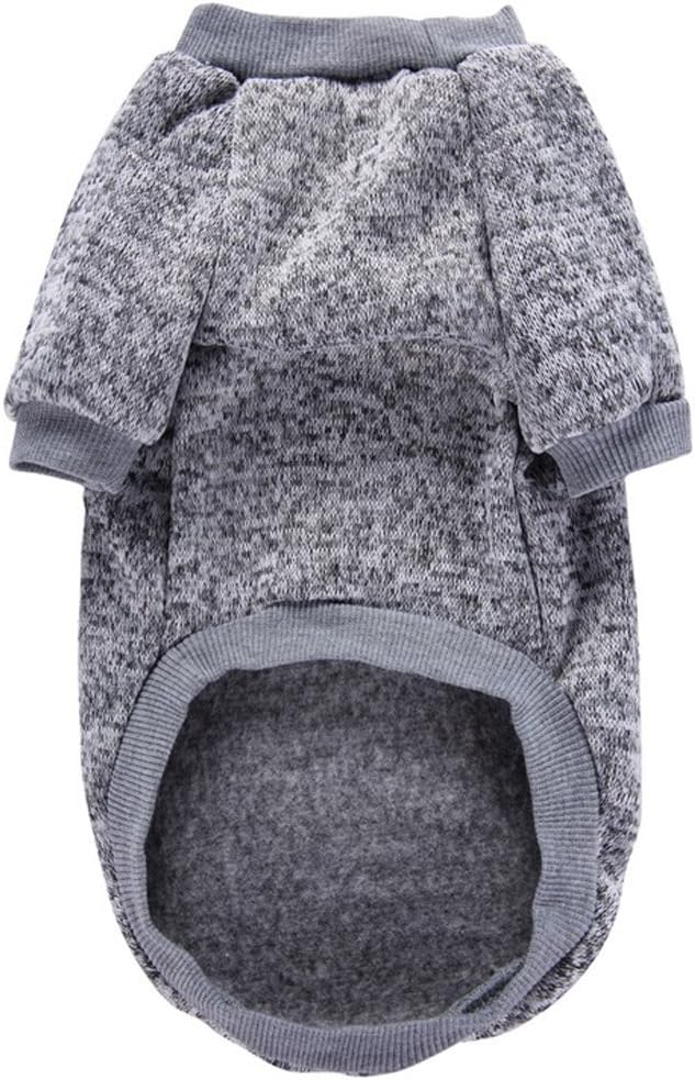 Jecikelon – Ropa para mascotas, suéter suave, cálido y grueso, suéter de invierno para perros (talla M, color gris)