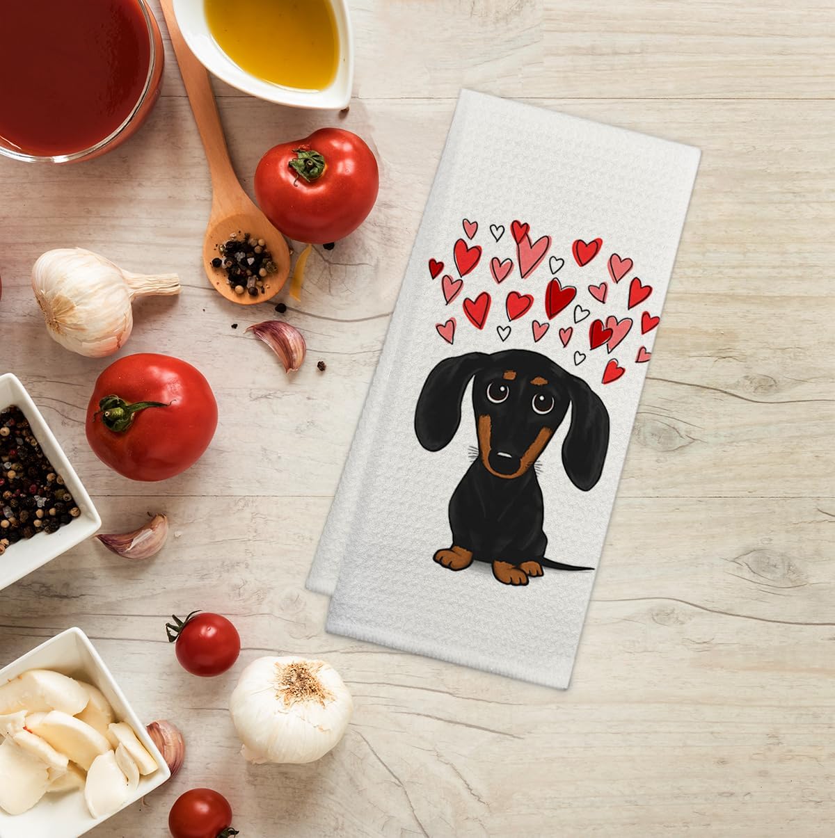 GICHUGI Lindas toallas de cocina de perro salchicha  Regalos de perro salchicha  Toallas de mano para perro Weiner de 16 x 24 pulgadas, paños de té