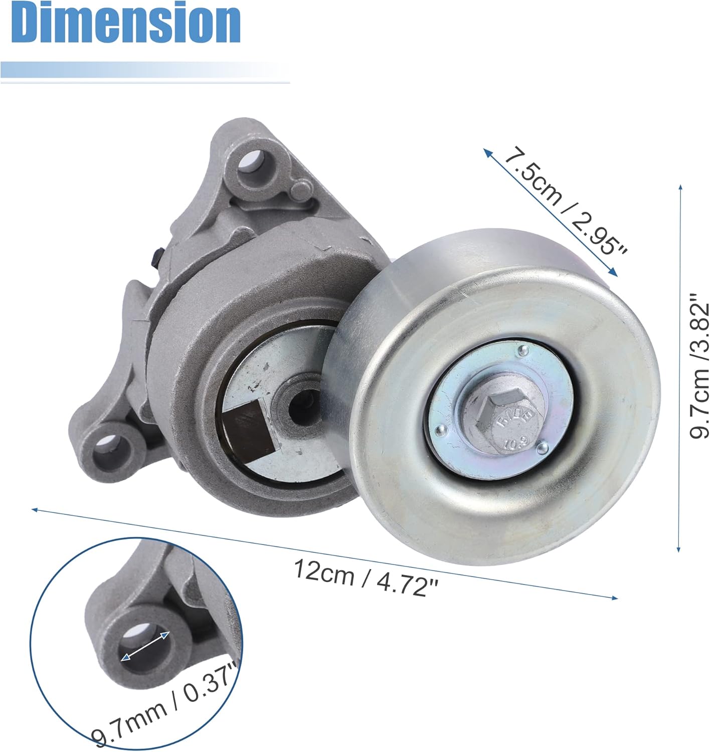 X AUTOHAUX Accesorio Tensor de correa de transmisión Tensor de correa con polea para Subaru Legacy III Outback 2000-2009 para Subaru Tribeca