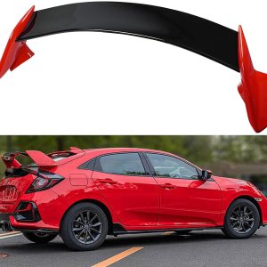 ZXMT Hatchback 2 tonos rojo negro tipo R estilo alerón necesita montaje simple para 2016 2017 2018 2019 2020 2021 ZXMT Hatchback 2 tonos rojo negro tipo R estilo alerón necesita montaje simple para 2016 2017 2018 2019 2020 2021