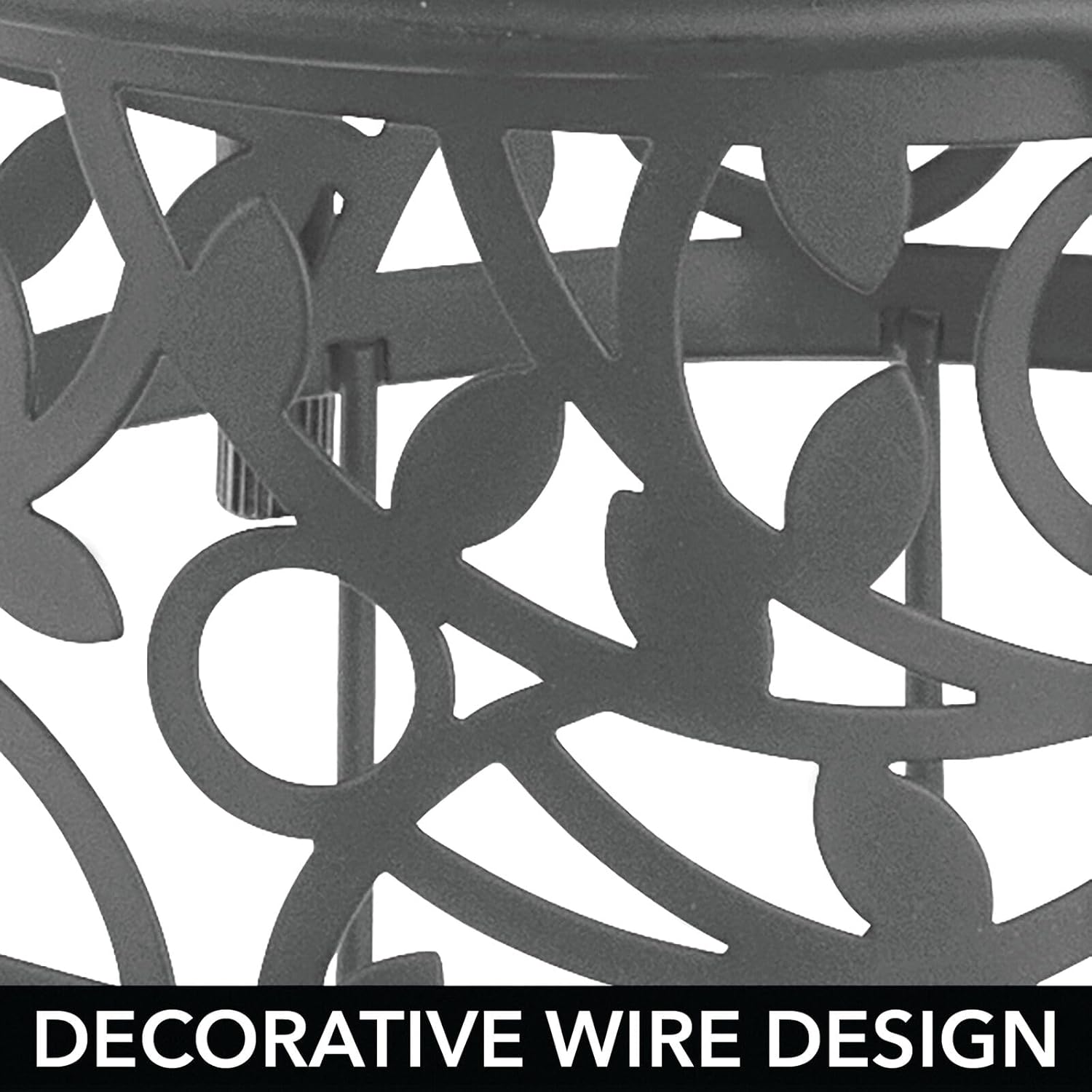 mDesign Soporte de rollo de papel higiénico de acero, organizador y dispensador para baño y organización del hogar, capacidad para 3 rollos de papel