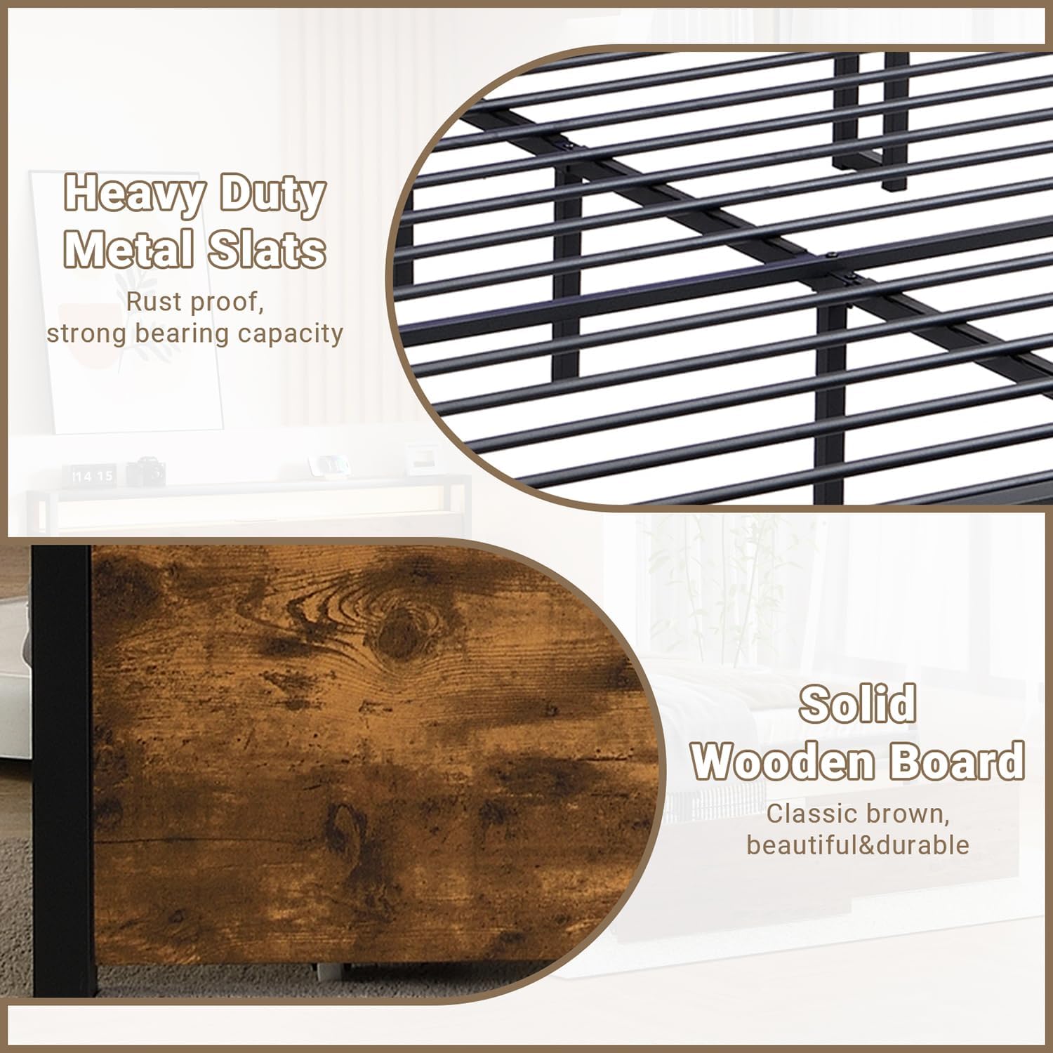 Zevemomo Base de cama LED Queen con 2 cajones, marco de cama de plataforma Queen con luces LED y estación de carga, 3 puertos USB y 1 puerto tipo C,