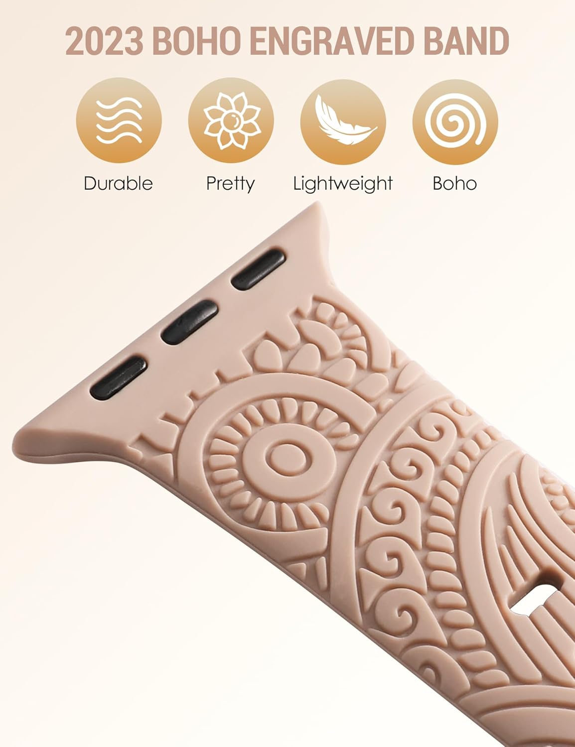 TOYOUTHS Correa de reloj compatible con Apple Watch Band de 1.61, 1.57, 1.49, 1.49, 1.49 pulgadas, correa deportiva de silicona suave y elegante de