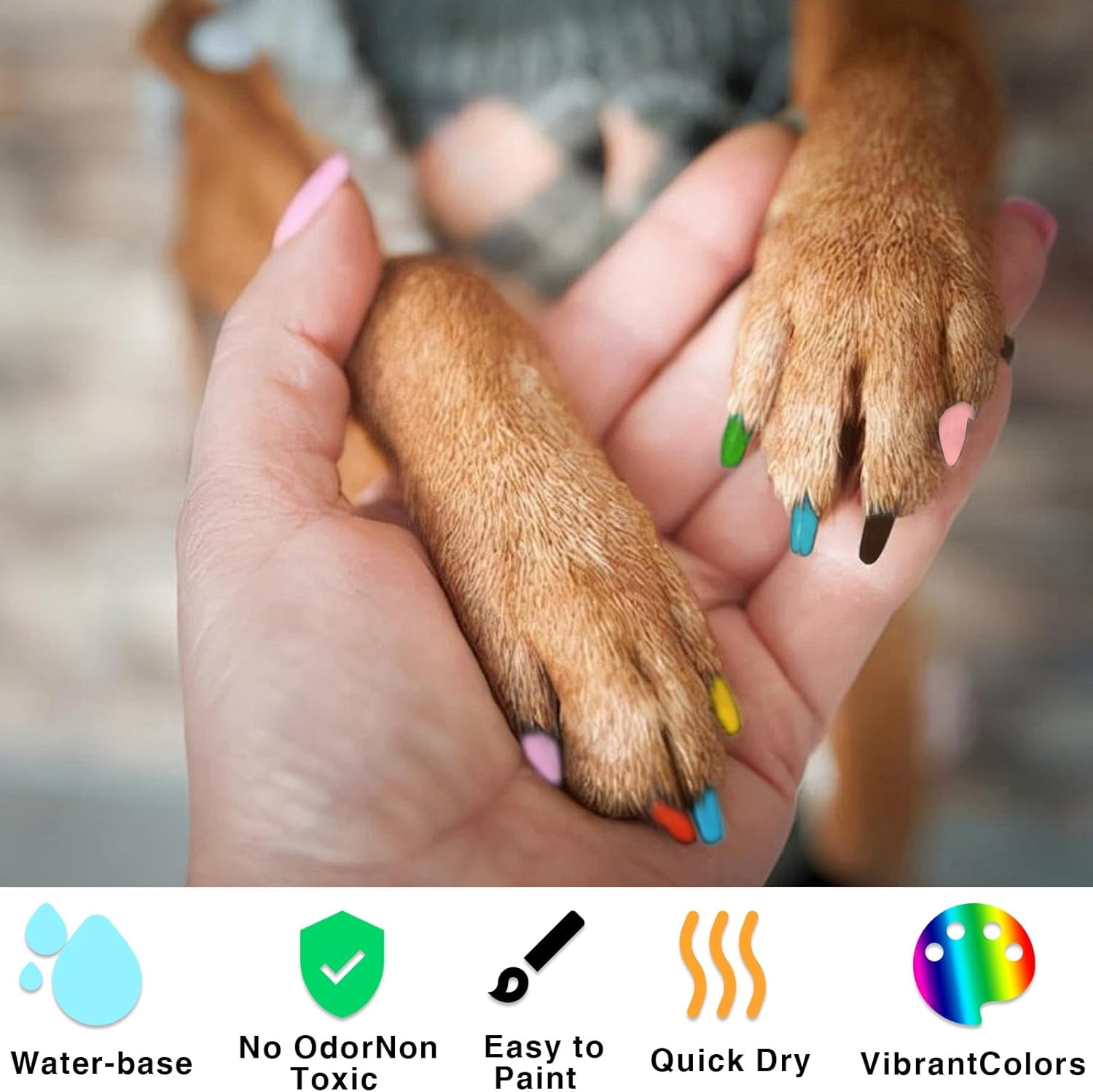 Bolígrafos de esmalte de uñas para perro, 15 colores, juego de esmaltes de uñas para mascotas, secado rápido, seguro para mascotas, esmalte de uñas