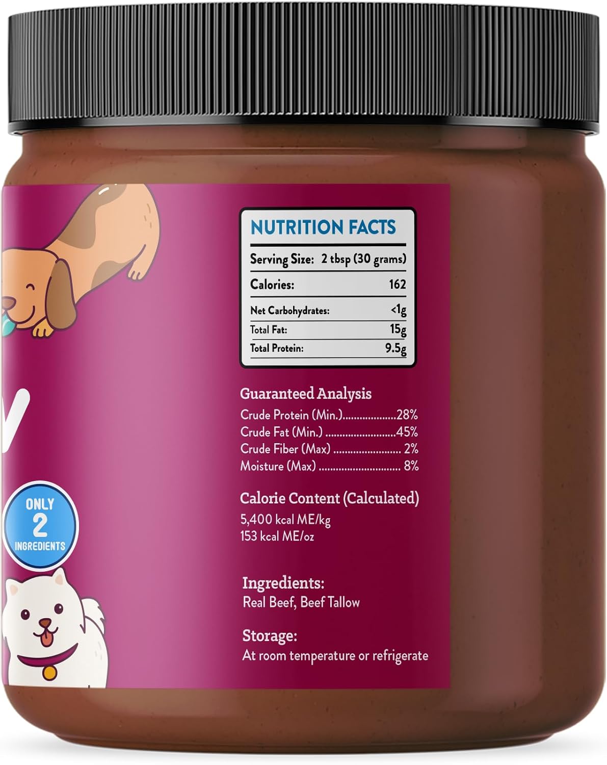 Visionary Pet Foods – Untable de carne de res para perros  Elección más saludable para la mantequilla de maní  Fácil de usar como tapete para lamer
