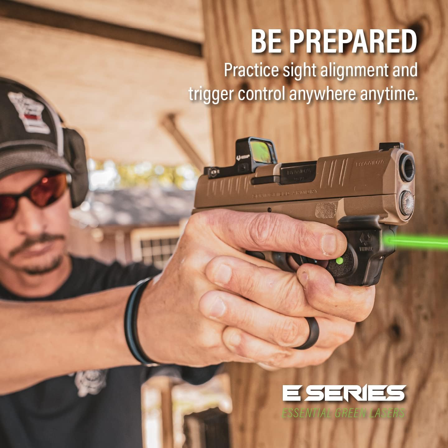 Bundle Viridian E Series Laser Sight y Kydex Holster para Taurus GX4, mira láser verde clase 3R, salida de 5 mW, funda Viridian Kydex, dentro de la