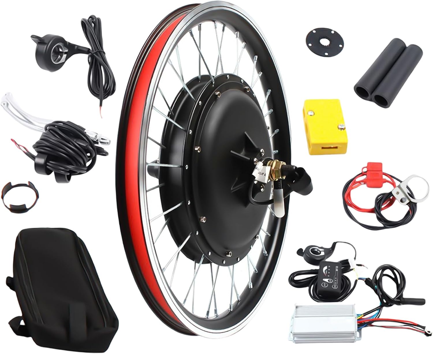 Kit de conversión de bicicleta eléctrica de 20 pulgadas, 48 V, 1000 W, rueda delanteratrasera, kit de conversión de bicicleta eléctrica con potente
