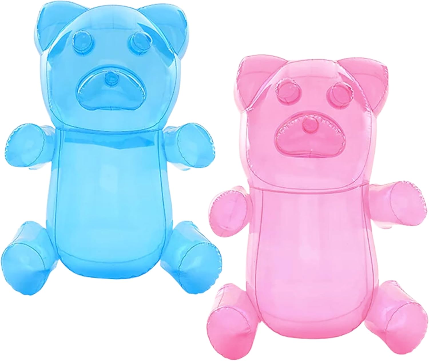 2 ositos inflables de gomita de 24 pulgadas, decoraciones de fiesta de Candyland para niñas, recuerdos de fiesta de cumpleaños, piruleta de dos