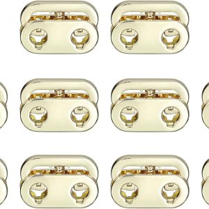 uxcell Palanca de extremo de bloqueo de cordón de resorte, 10 piezas de tapón de resorte de doble orificio, cierre deslizante de aleación para uxcell Palanca de extremo de bloqueo de cordón de resorte, 10 piezas de tapón de resorte de doble orificio, cierre deslizante de aleación para